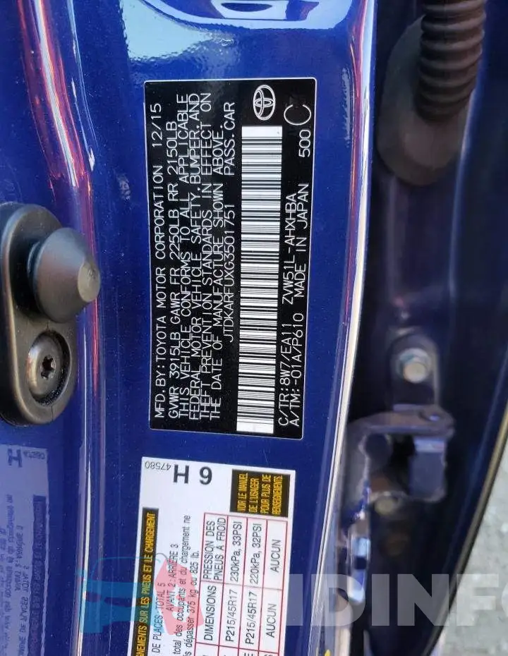 JTDKARFUXG3501751 Photo# 12