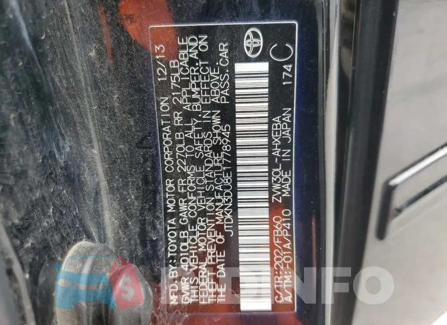 JTDKN3DU8E1778945 Photo# 12