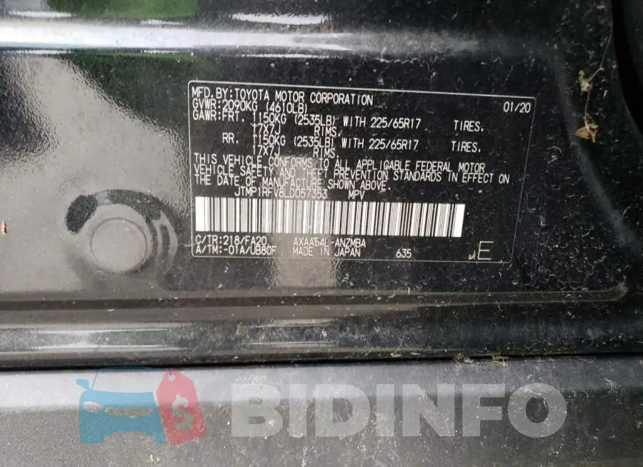 JTMP1RFV8LD057353 Photo# 13