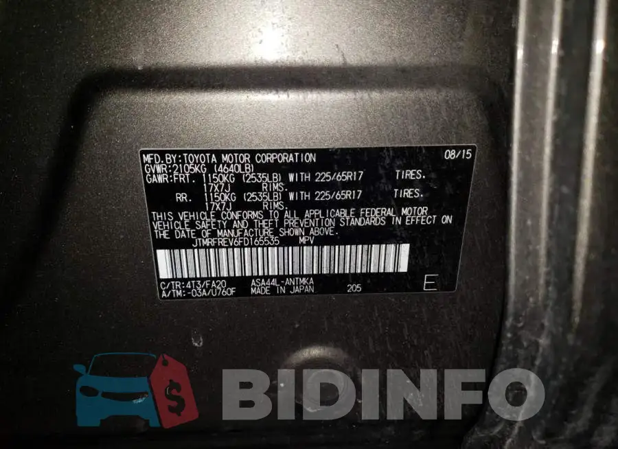 JTMRFREV6FD165535 Photo# 12