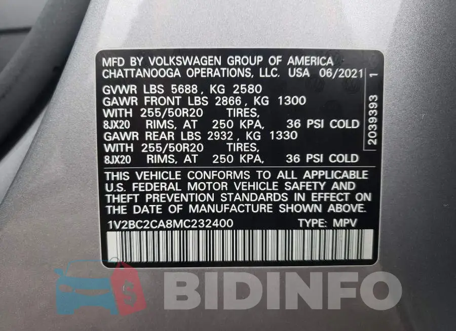 1V2BC2CA8MC232400 Photo# 12