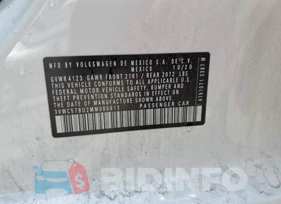 3VWC57BU2MM005613 Photo# 12