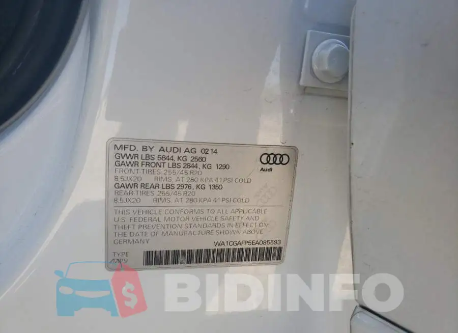 WA1CGAFP5EA085593 Photo# 13