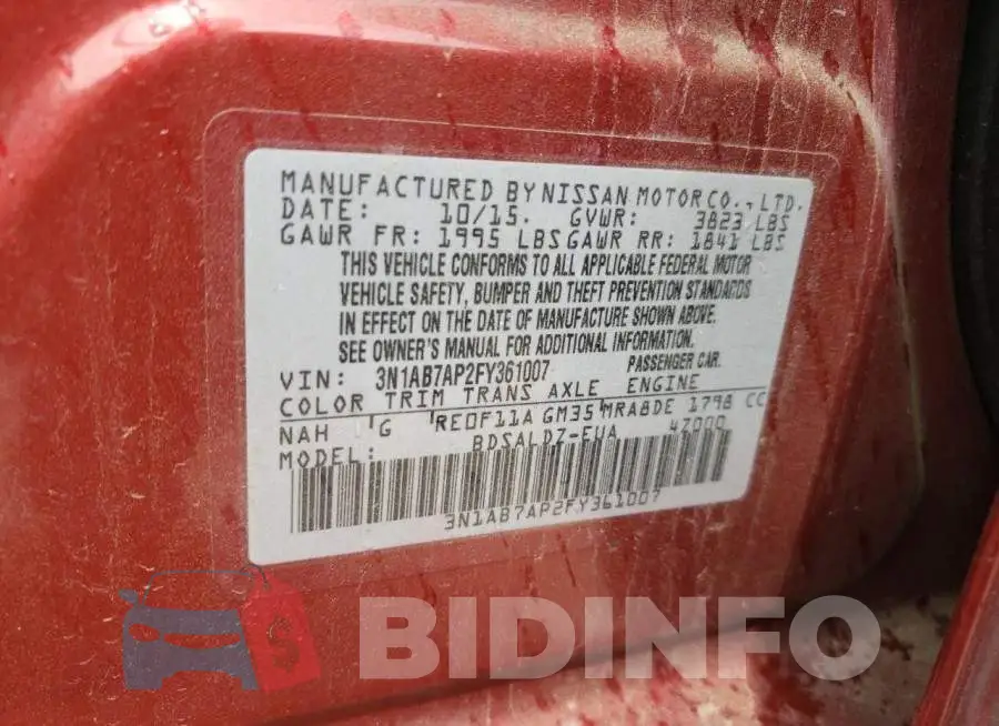 3N1AB7AP2FY361007 Photo# 13