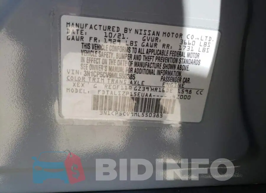 3N1CP5CV9ML550385 Photo# 13