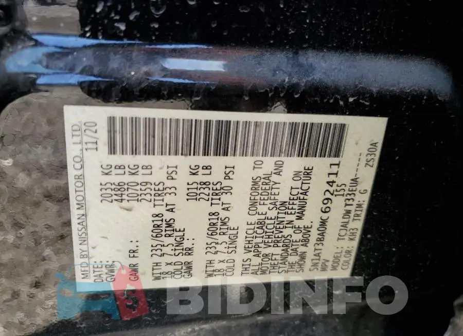5N1AT3BA0MC692411 Photo# 12