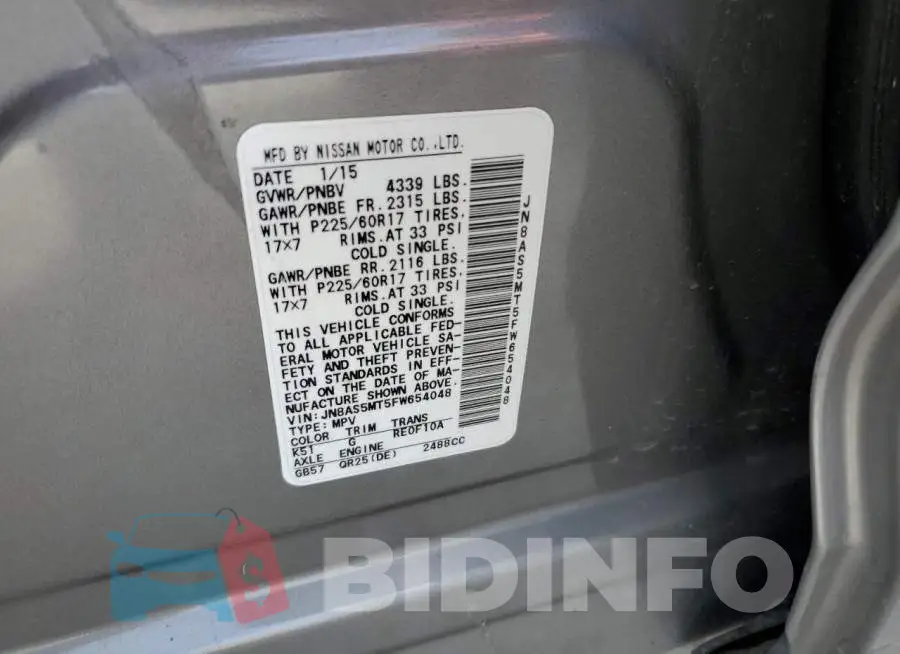 JN8AS5MT5FW654048 Photo# 13