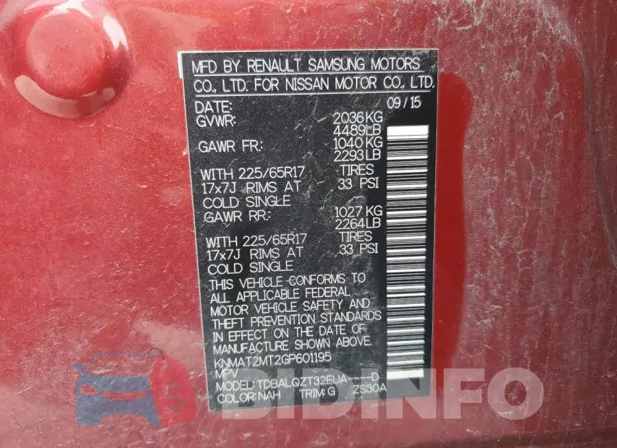KNMAT2MT2GP601195 Photo# 13