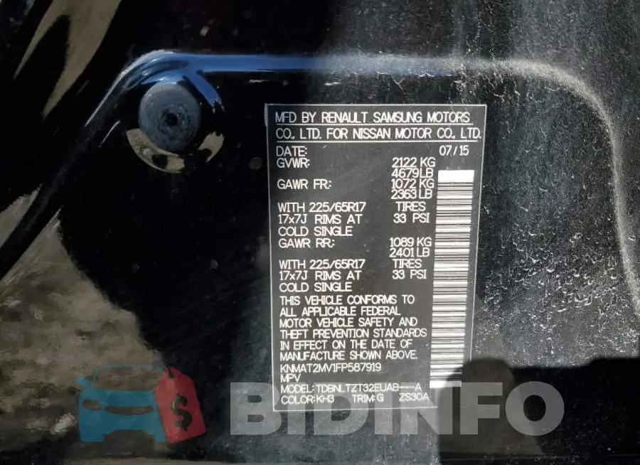 KNMAT2MV1FP587919 Photo# 12