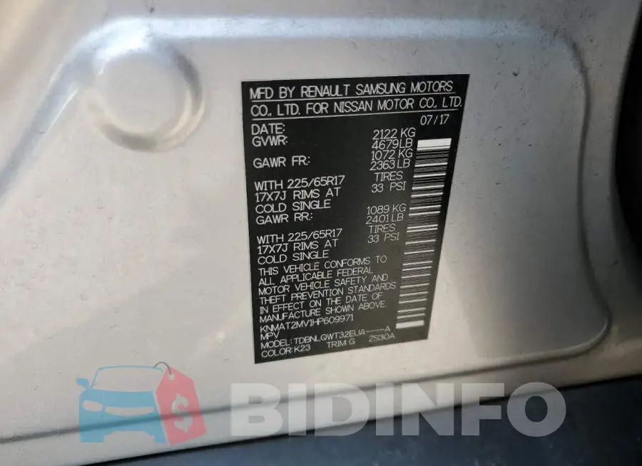 KNMAT2MV1HP609971 Photo# 12