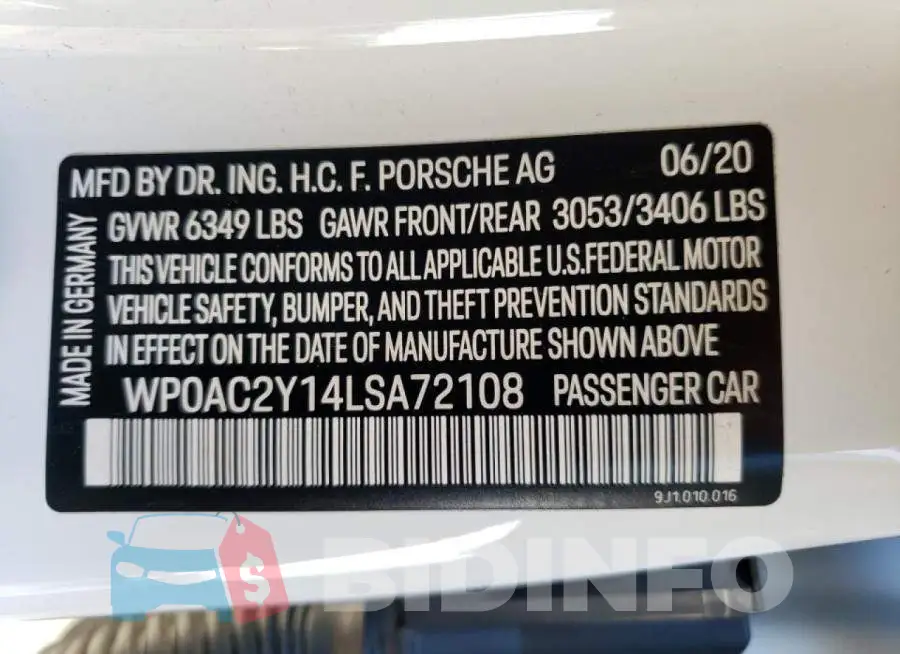 WP0AC2Y14LSA72108 Photo# 12