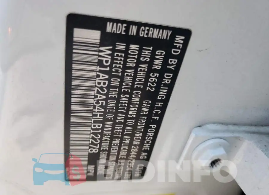 WP1AB2A54HLB12278 Photo# 13