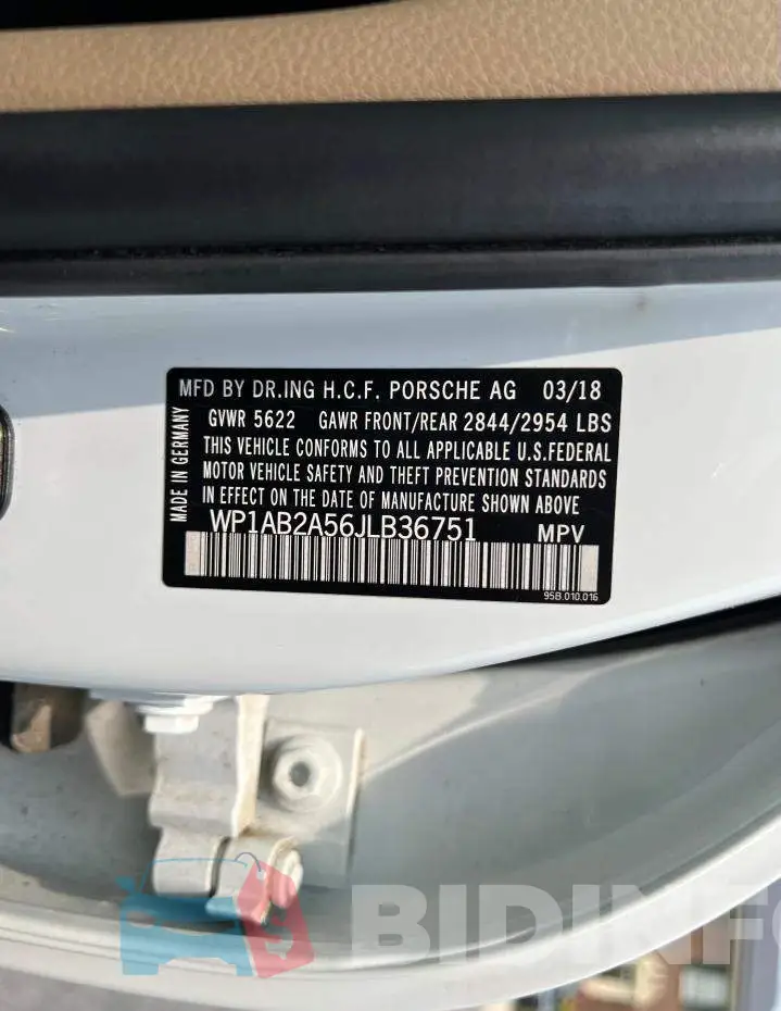 WP1AB2A56JLB36751 Photo# 10