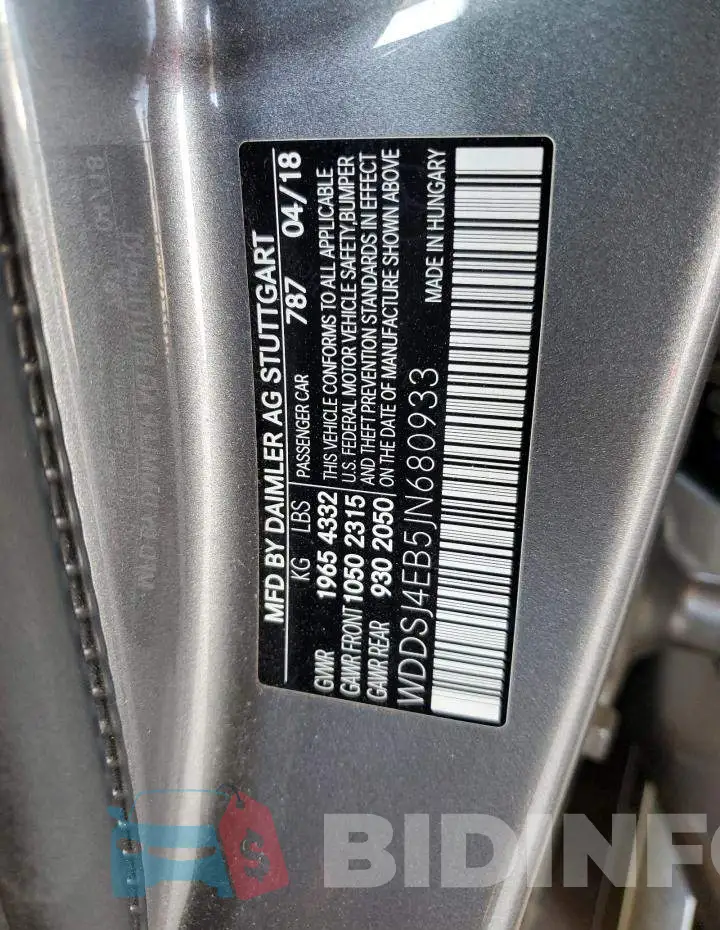 WDDSJ4EB5JN680933 Photo# 12