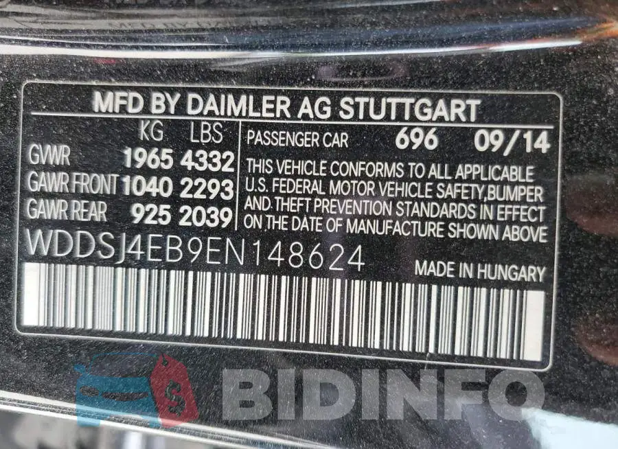 WDDSJ4EB9EN148624 Photo# 12