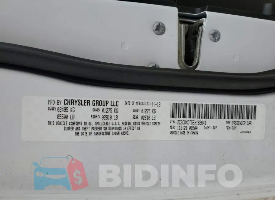 2C3CDXDT5EH182641 Photo# 12
