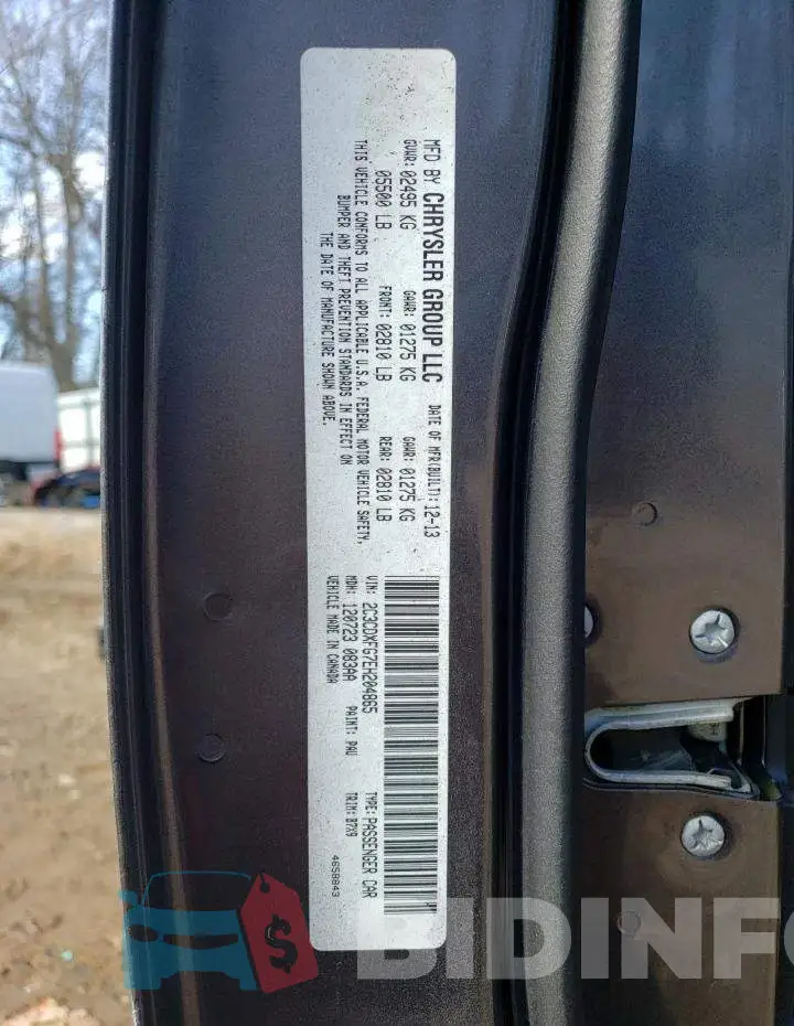 2C3CDXFG7EH204865 Photo# 12