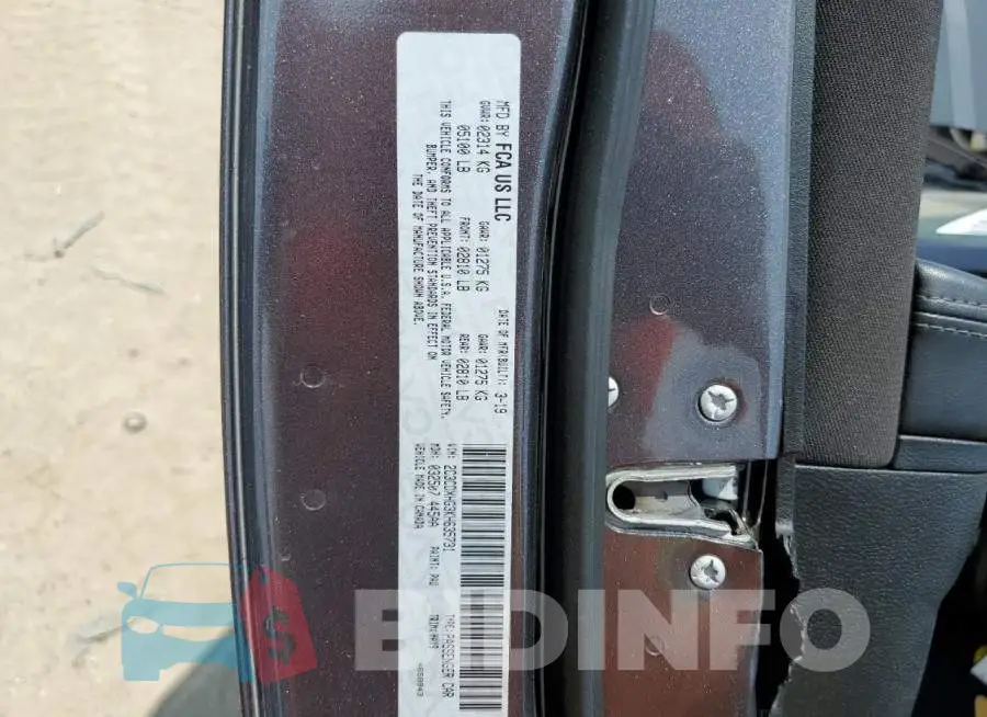 2C3CDXHG3KH635731 Photo# 13