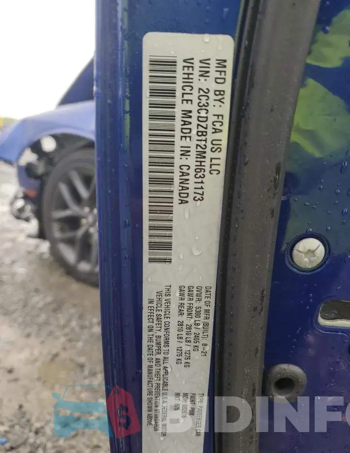 2C3CDZBT2MH631173 Photo# 12