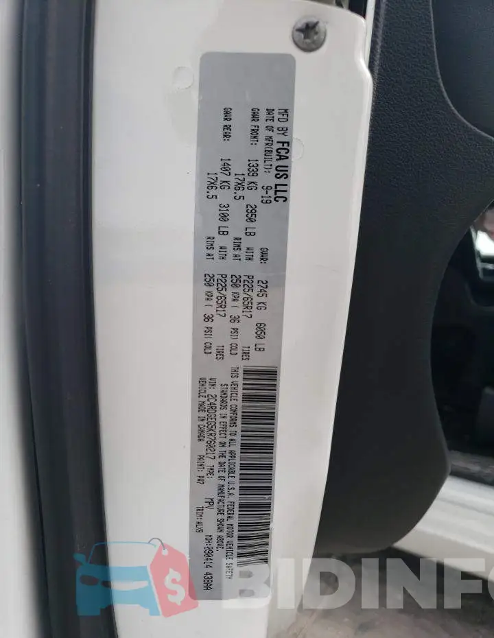 2C4RDGEG5KR760217 Photo# 14