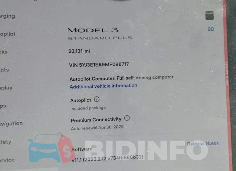 5YJ3E1EA9MF098717 Photo# 9
