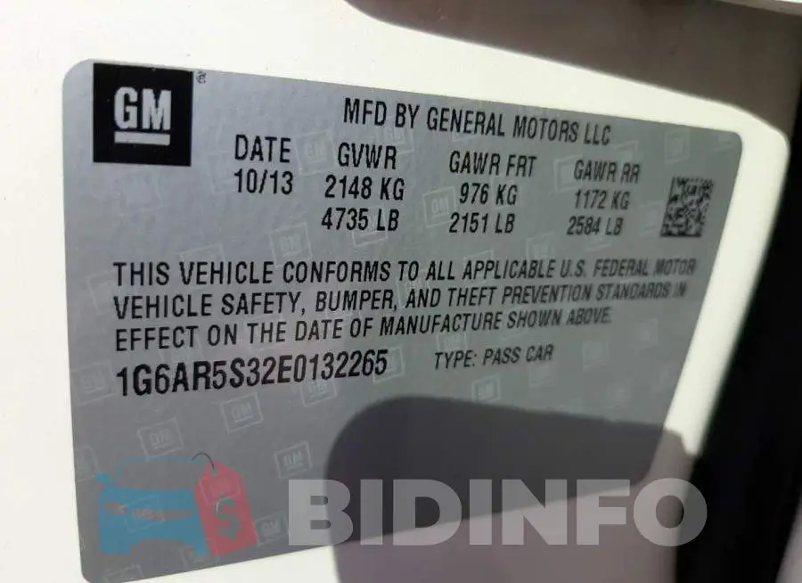 1G6AR5S32E0132265 Photo# 13