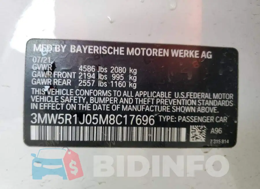 3MW5R1J05M8C17696 Photo# 12