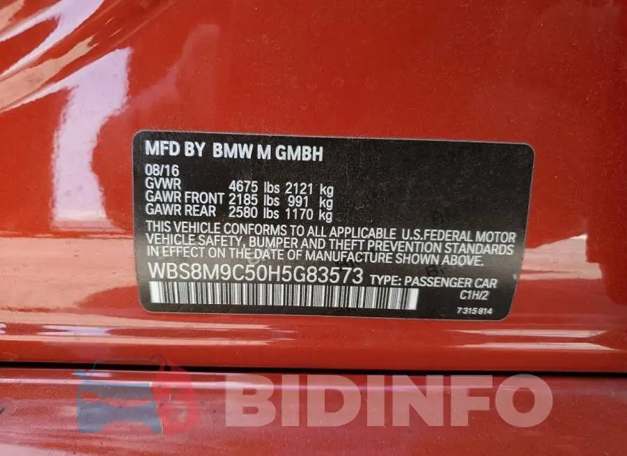 WBS8M9C50H5G83573 Photo# 12