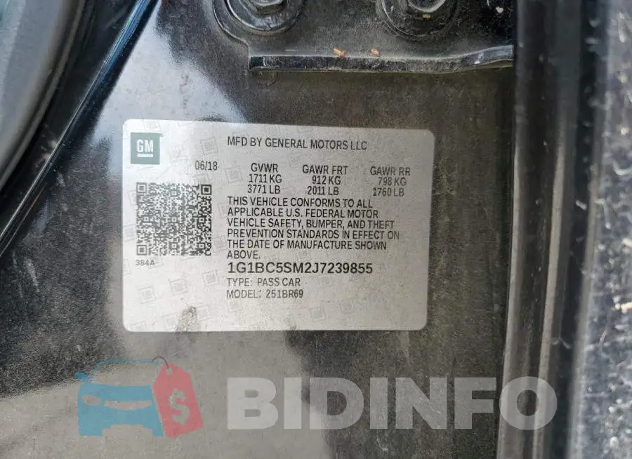 1G1BC5SM2J7239855 Photo# 12