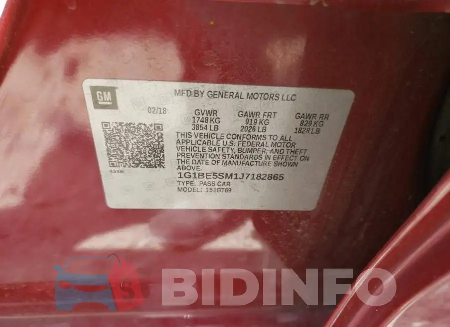 1G1BE5SM1J7182865 Photo# 12