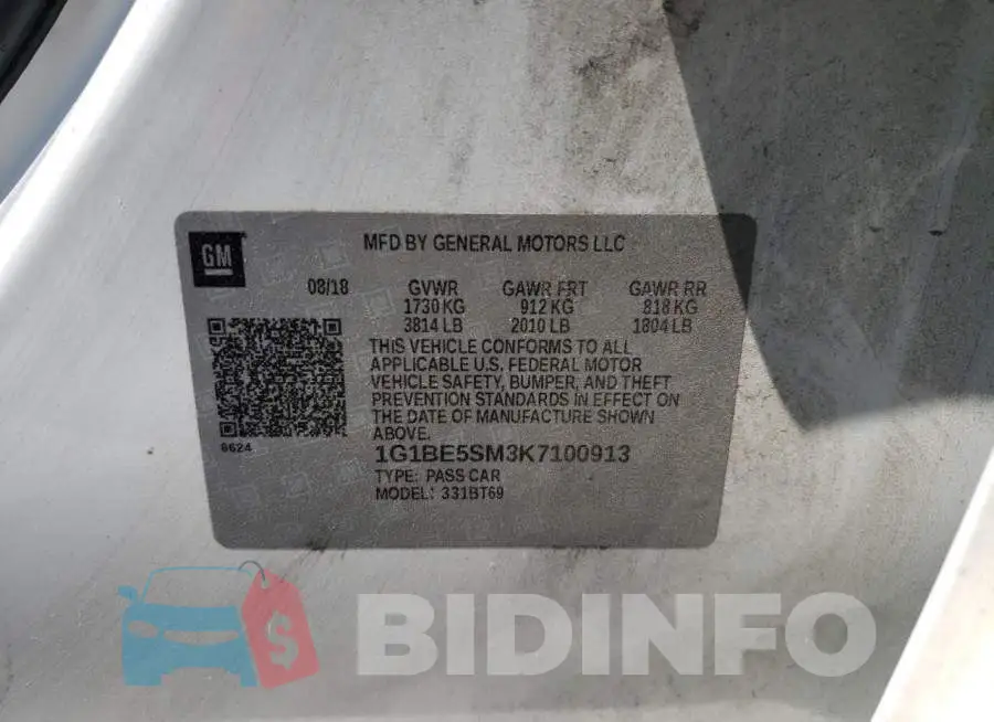 1G1BE5SM3K7100913 Photo# 12