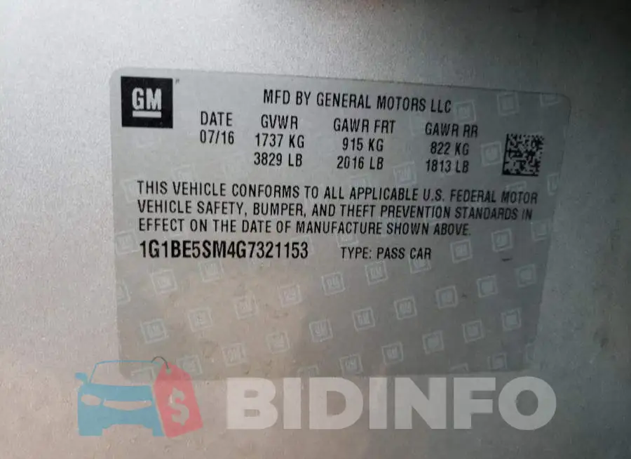 1G1BE5SM4G7321153 Photo# 13