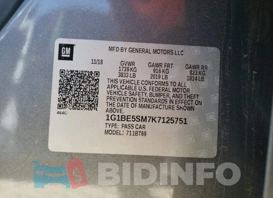 1G1BE5SM7K7125751 Photo# 13
