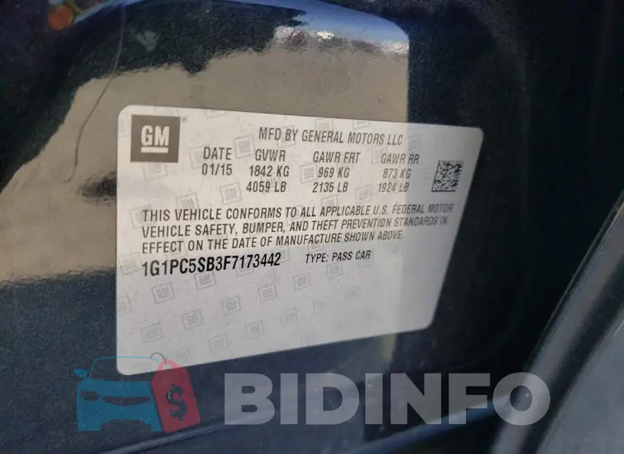 1G1PC5SB3F7173442 Photo# 12