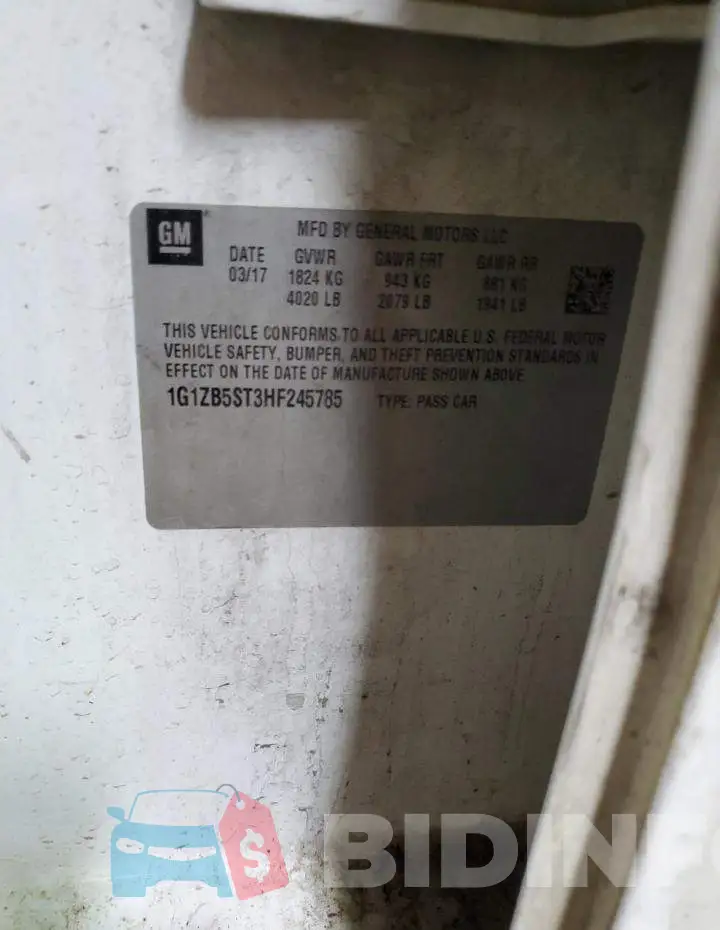 1G1ZB5ST3HF245785 Photo# 12