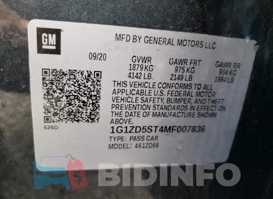 1G1ZD5ST4MF007836 Photo# 13