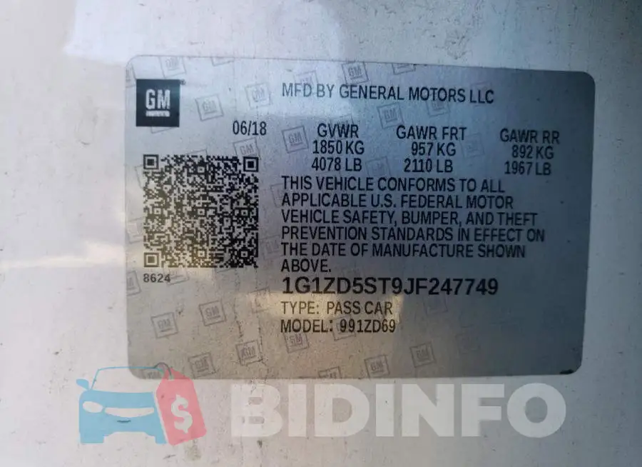 1G1ZD5ST9JF247749 Photo# 12