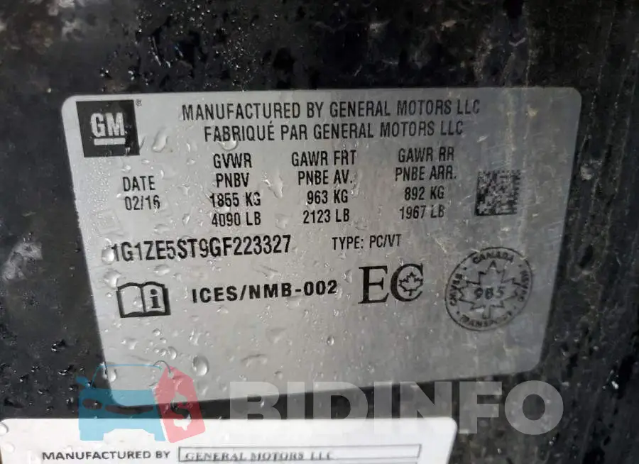 1G1ZE5ST9GF223327 Photo# 12