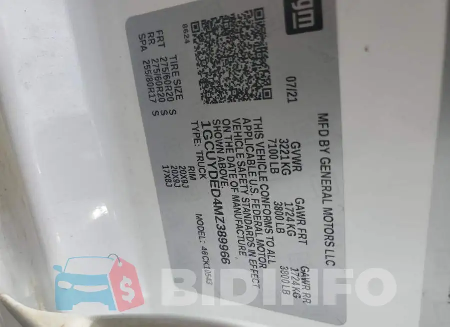 1GCUYDED4MZ389966 Photo# 12