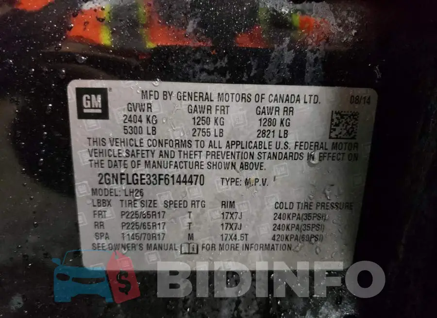 2GNFLGE33F6144470 Photo# 13
