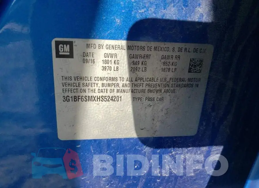 3G1BF6SMXHS524201 Photo# 12
