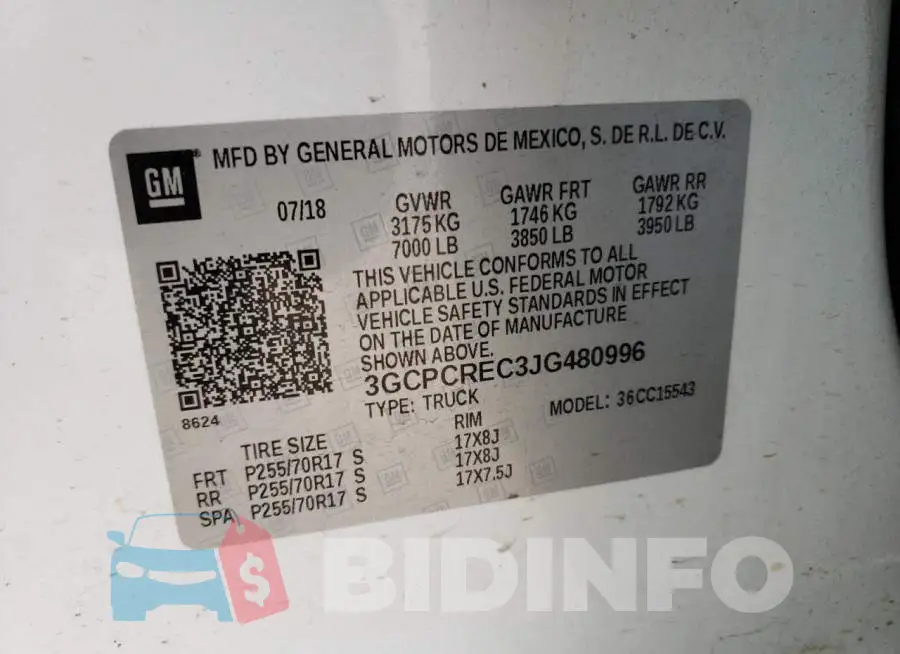 3GCPCREC3JG480996 Photo# 12