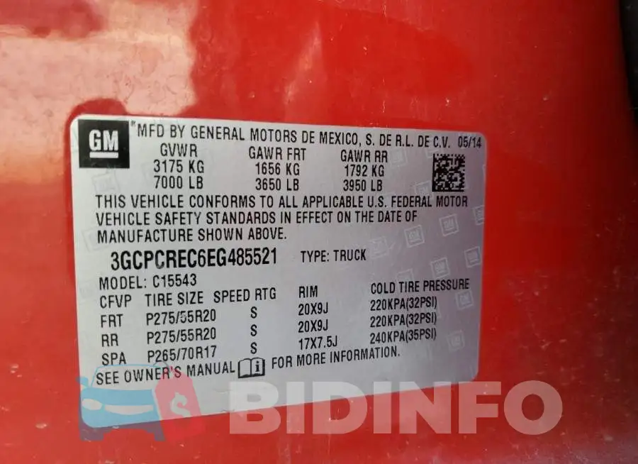 3GCPCREC6EG485521 Photo# 12