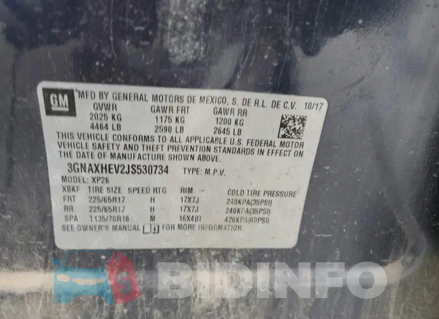 3GNAXHEV2JS530734 Photo# 13