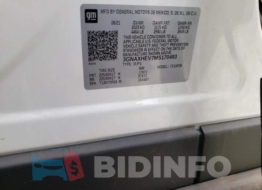 3GNAXHEV7MS170493 Photo# 12