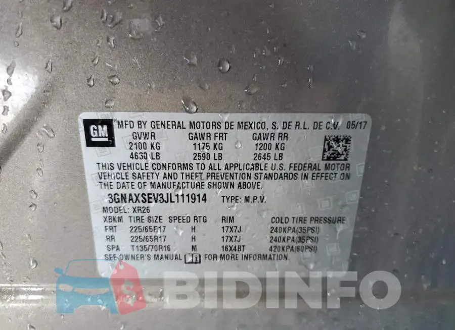 3GNAXSEV3JL111914 Photo# 13