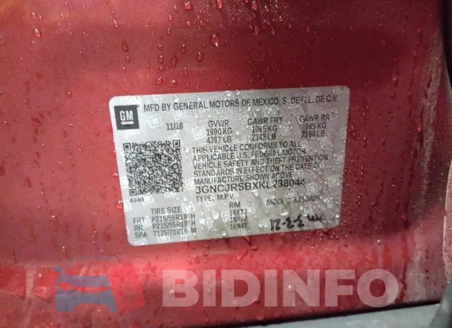 3GNCJRSBXKL238044 Photo# 10