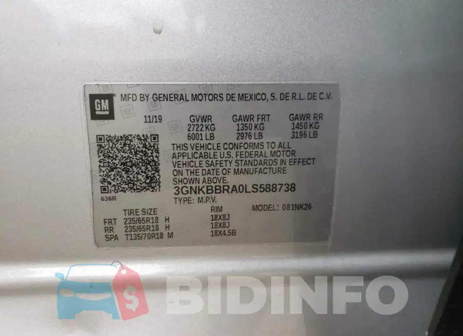 3GNKBBRA0LS588738 Photo# 13