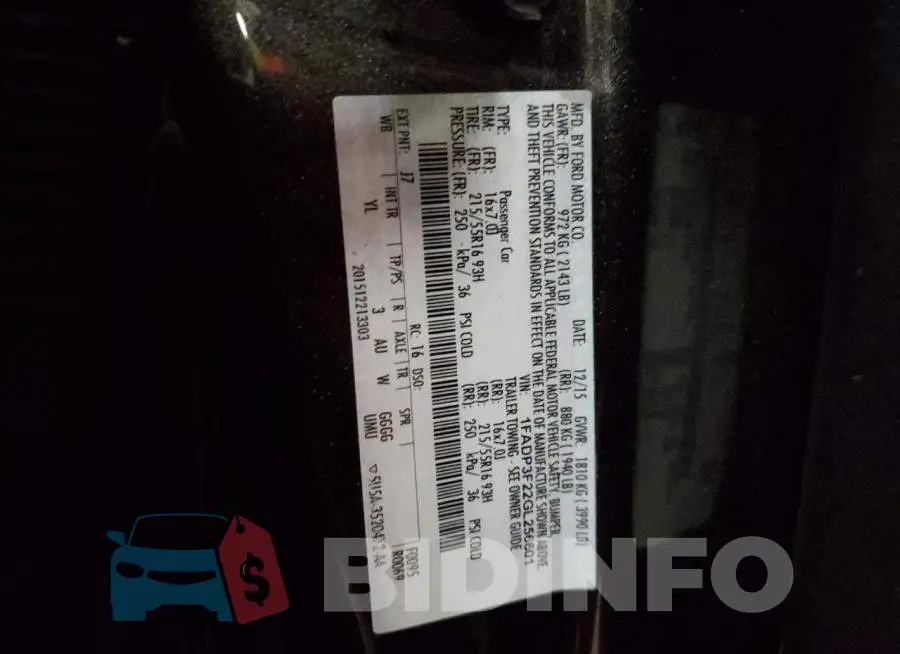 1FADP3F22GL256601 Photo# 12