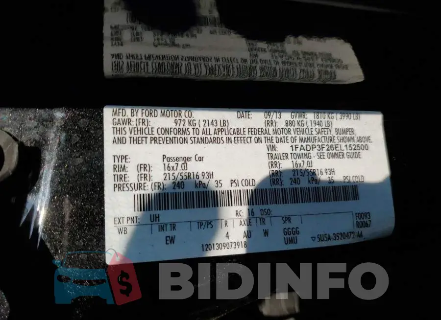 1FADP3F26EL152500 Photo# 12